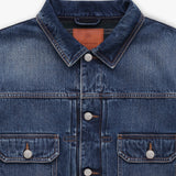 Wayfarer Wool Blanket Lined Trucker (Dark Wash Indigo)