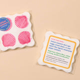 Modern Letterpress Reusable Scalloped Vellum Coasters