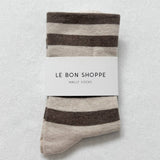Wide Wally Socks (Wide Grey/Stripe)