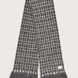 Lindsey Check Knit Scarf (Charcoal Marl)