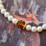 Vintage Pearl & Topaz Necklace