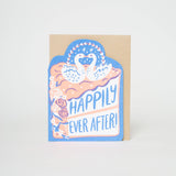 Wedding Congrats Die-cut Letterpress Greeting Card by Hello!Lucky: Plastic sleeve