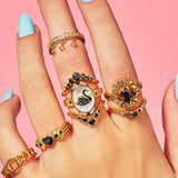 Opera Ring (Black/18K Gold Plated Stainless Steel)
