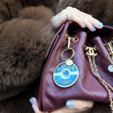 Hand-painted Caviar Bag Charm + Keychain