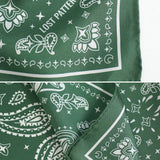 “Paisley" Silk Bandana Scarf (Sagebrush Green)