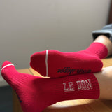 Preppy Socks (Red / Cream)