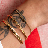 Pyramid Spike Cuff Bracelet: Wide