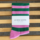 Wide Wally Socks (Wide Red/Stripe)