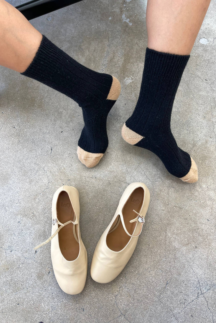 Classic Cashmere Socks: Grey Melange