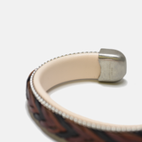 Duo-tone Braided Leather Cuff