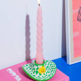 Green Cowboy Hat Candle Holder