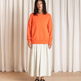 Chunky Cotton Pullover (Neon Orange)