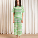 Woven T-Shirt (Lime/Ivory)