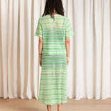 Woven T-Shirt (Lime/Ivory)