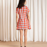 Plaid Mini Dress (Large Ice/Poppy)