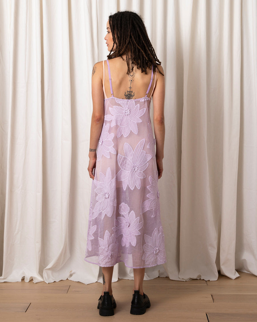 Full Hem Lace Dress (Lilac)
