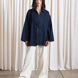 Oversized Shirt Jacket (Thick Dark Denim)