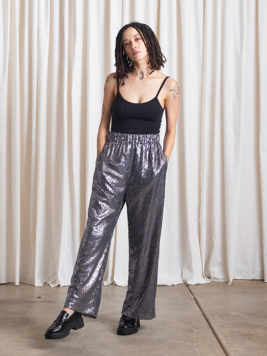 Party Pants (Sequins/Dark Silver)