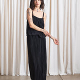 Pleated Slip Top (Black)