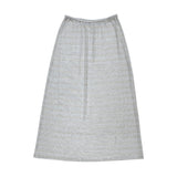 Metallic Midi Skirt (Silver)