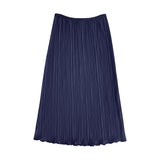 Pleated Midi Skirt (Navy)