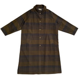 New Plaid Trench (Olive/Navy Plaid)