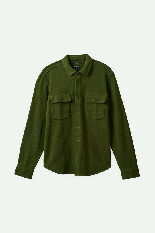 Bowery Textured Twill Overshirt (Cypress Green)