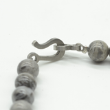 Grey Jasper Beaded Bracelet: 8in