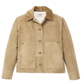 W's Short Suede Barn Jacket (Light Gray)