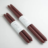 100% Beeswax Dipped Taper Candles | All Natural, Handmade (Burgundy / Standard 10" Long)