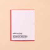 Rad Dad Letterpress Radish Father's Day Card