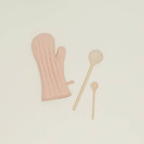 SIMPLE LINEN OVEN MITTS: BLUSH