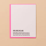 Thank Ye Kindly Letterpress Card  - Made in USA - Western, Cowboy, Barbie