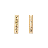 Textured Bar Stud Earrings: Sterling Silver