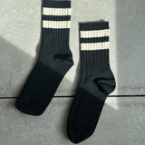 Her Socks Varsity (Black)