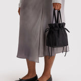 Nylon Drawstring Bag (Black)