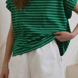 Chérie Tee (Green/White)