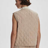 Karla Quilted Gilet (Light Taupe)
