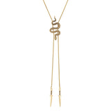 Snake Bolo Tie (Rhodium Plated)