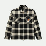 Union Full Zip Flannel (Off White/Black)
