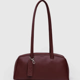 Recycled Leather Bowler Bag (Mahogany)