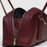 Recycled Leather Bowler Bag (Mahogany)