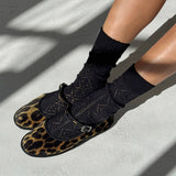 Modal Eyelet Socks (Jet Black)