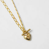 Heart Toggle Necklace in Gold