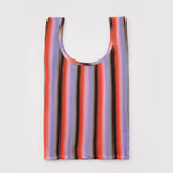 Pleated Baggu (Gradient Stripe / Poppy & Lilac)