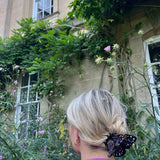 Hand-painted Limited Edition Monarch Butterfly Claw Hair Clip | Eco-Friendly: Silver