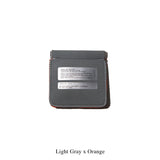 COIN CARD HOLDER: Light Gray/Orange