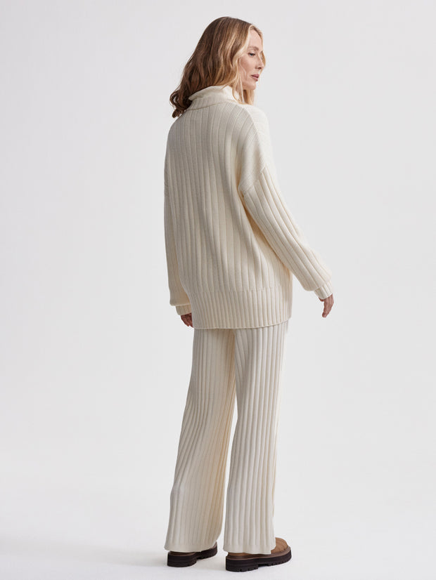 Pensdale Relaxed Knit Cardigan (Egret)