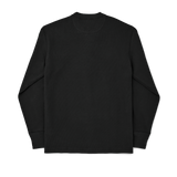 Waffle Knit Henley (Faded Black)
