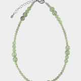 Avery Necklace (Prehnite: Sterling Silver)